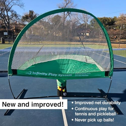 OnCourt OffCourt Infinity Play System w/Multi-Twist Mini Ball Machine for Tennis & Pickleball - Optional Replacement Net