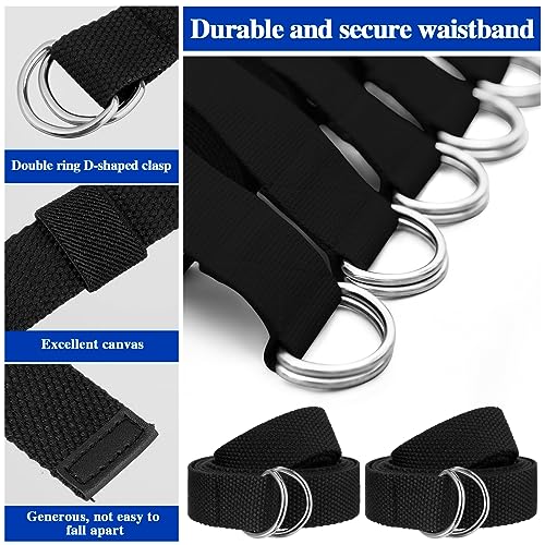 Toulite 12 Pcs Web Football Belts Canvas Belt Long Web Belt Flag Football with Metal for Men Women Kids 1 Inch Wide - color: Black