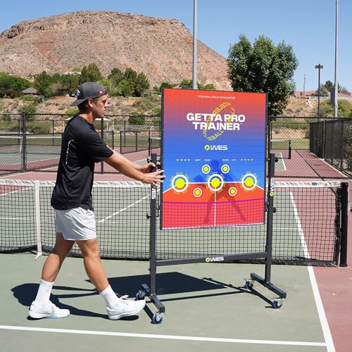 WES Getta Pro Trainer, Double-Sided Pickleball Rebounder with Stand and Adjustable Angle | Dink Pickleball Practice Board | Pickleball Training Aids