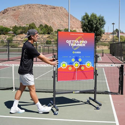 WES Getta Pro Trainer, Double-Sided Pickleball Rebounder with Stand and Adjustable Angle | Dink Pickleball Practice Board | Pickleball Training Aids