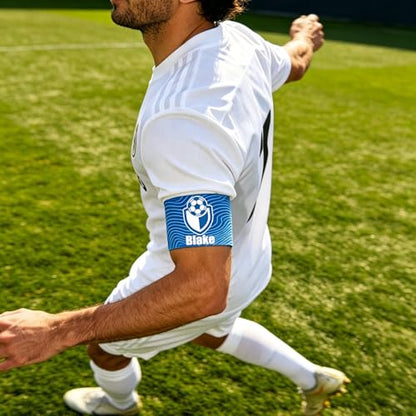 Personalized Captain Arm Bands,Custom Captain Arm Bands with Text/Logos,Custom Soccer Captain Arm Bands for Adult Children - color: Style 1