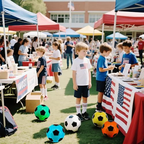 Soccer Ball Size 3 4 5 Training Practice Ball for Boy Girl Kid Classic Soccerball with 32 Leather Panels Machine Sewing Come with Pump