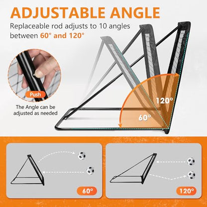 Soccer Rebounder with 8 Angle Adjustments, Baseball Rebound 40 x 40 inch Durable and Versatile Soccer Bounce Back Net for Backyard, Kids Teens & All Ages Soccer Volleyball Lacrosse Training Equipment