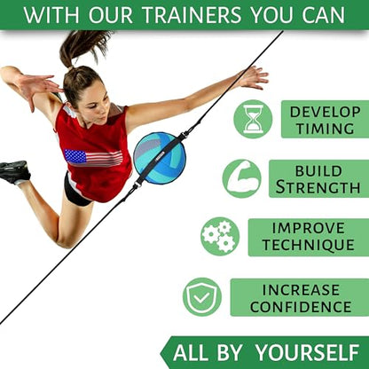 OVANTO Volleyball Training Equipment Aid – Adjustable Practice Hitting Rebounder with Ultra-Stretch Neoprene, Exclusive Elastic Cords & Premium Content, Improve Power, Speed & Technique at All Levels