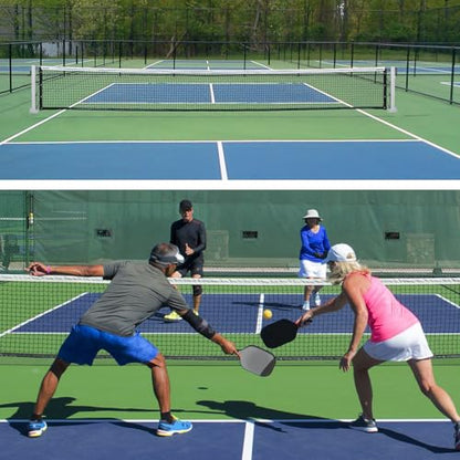 Pro Pickleball Net Portable with Wheels – 22ft Heavy Duty Pickleball Net System with Sturdy Aluminum Frame for Outdoor & Indoor – Nylon Net & Carrying Bag for Pickleball, Tennis, Badminton - style: Surface Mount