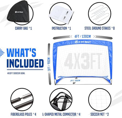 Soccer Goals Soccer Net - Kids Pop-up Football Goals for Backyard Practice & Training, Portable