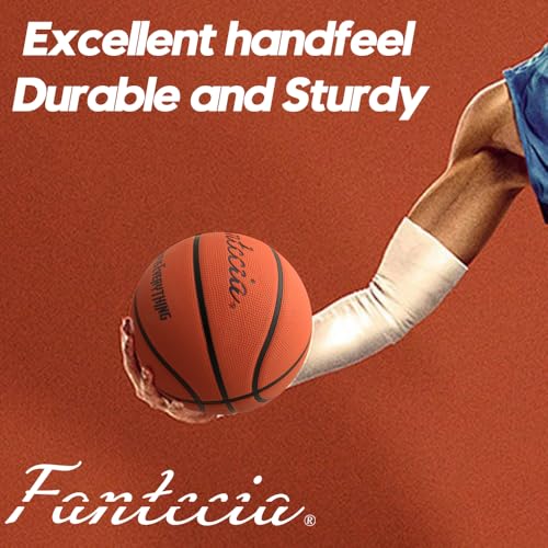 Basketball, Rubber Basketballs with Pump, Youth Basketball for Indoor and Outdoor
