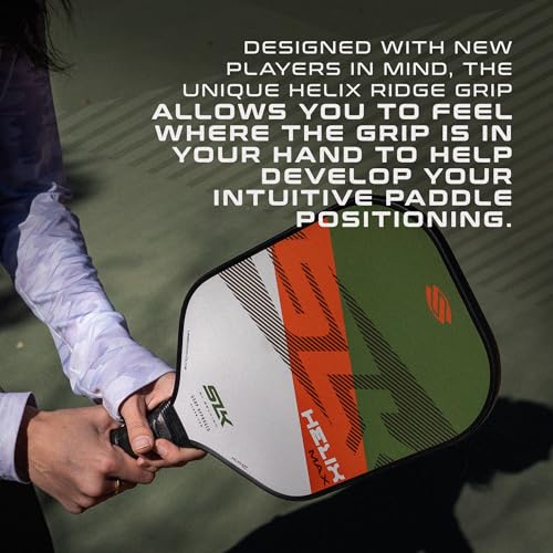 Selkirk Sport SLK Helix Pro Pickleball Paddle | Thermoformed Carbon Fiber Pickleball Paddles with Carbon Fiber & Fiberglass Hybrid Face | Unmatched Control - color: Legend Olive