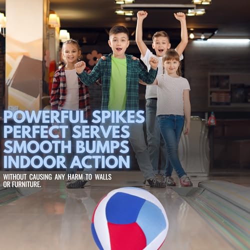 Indoor Volleyball – Super Soft, Pain-Free Play – Kids Indoor Volleyball Ball with Realistic Feel & Bounce – No-Sting Volleyball for Kids Indoor Practice