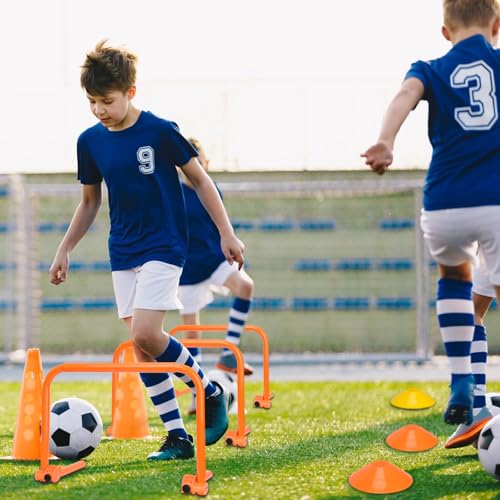 Hikeen Agility Speed Training Hurdles, Adjustable Agility Training Hurdles for Football, Basketball, Soccer Hurdles Training Equipment Set