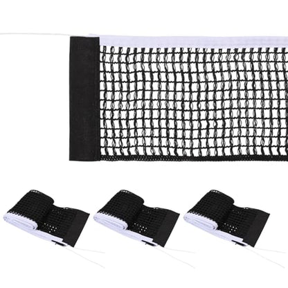 CHGCRAFT 4 Pcs Table Tennis Net, 70 Inch Polycotton Replacement Net for Indoor Outdoor Ping Pong Tables, Adjustable Tension String Compatible with Standard Net Posts