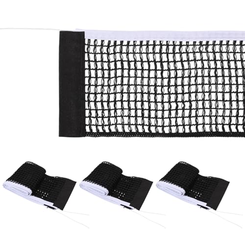 CHGCRAFT 4 Pcs Table Tennis Net, 70 Inch Polycotton Replacement Net for Indoor Outdoor Ping Pong Tables, Adjustable Tension String Compatible with Standard Net Posts