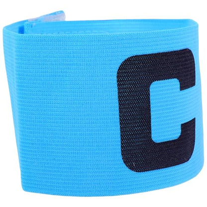Toddmomy Team Leaders Arm Sign Soccer Captain Armband Football Bands Elastic Soccer Captain Arm Bands Adjustable Rugby Basketball Player for Adult Youth Blue