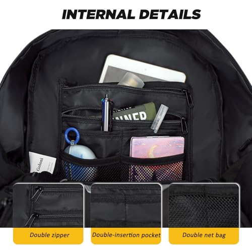 Goloni Soccer Bag, Basketball Bag with Ball Compartment & Shoe Compartment,Large Soccer Backpack for Basketball,Gym，Football - color: black