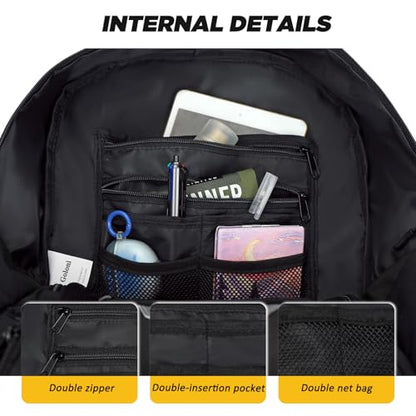 Goloni Soccer Bag, Basketball Bag with Ball Compartment & Shoe Compartment,Large Soccer Backpack for Basketball,Gym，Football - color: black