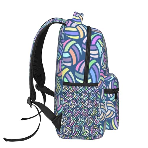 Cute Volleyball Ball Backpack For School Laptop Bags Bookbag Big Casual Daypack For Student Girls Boys Kids Teens Travel Sports Work