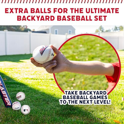 Franklin Sports Blaster Plastic Baseball Bat + Ball Set - Youth 32" Toy Bat + Official Stitched 70mm Lightweight Ball - style: Replacement Balls