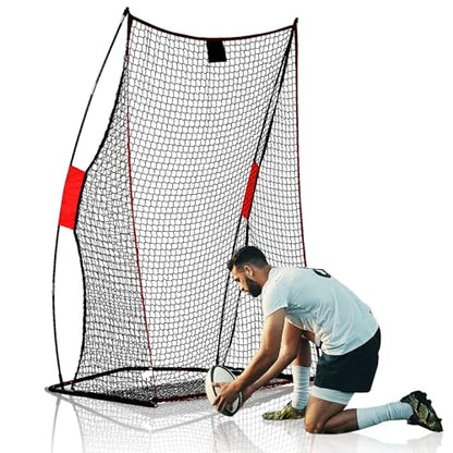 PGL Football Kicking Training Net – Durable Reinforced Equipment with Stable Frame 4×7FT - Improve Hitting Accuracy – Backyard Field Outdoor Practice Use