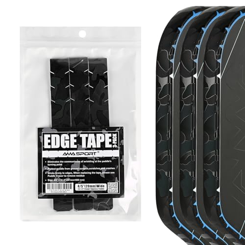 PICKLETECH Pickleball Paddle Protection Tape - Paddle Head Edge Guard - Racket Edge Protection Tape -Fit Perfectly Curved Edge -No Wrinkling - color: Black Camo, size: Width 20mm