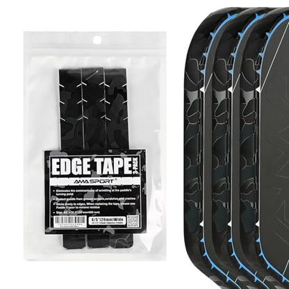 PICKLETECH Pickleball Paddle Protection Tape - Paddle Head Edge Guard - Racket Edge Protection Tape -Fit Perfectly Curved Edge -No Wrinkling - color: Black Camo, size: Width 20mm