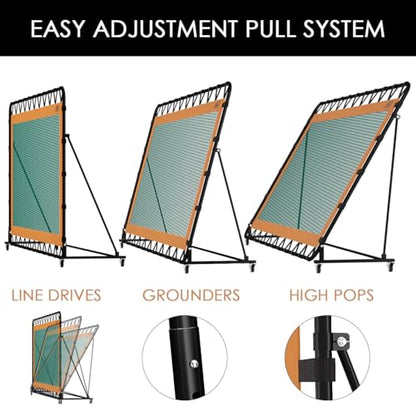MR Tennis Rebounder 12’x6’, Adjustable Tilt Angle Rebound Net, Multi-Sport Portable Bounce Back Net with Wheels, Rebound Wall for Tennis, Pickleball, Lacrosse, Hockey, Softball & Baseball Training