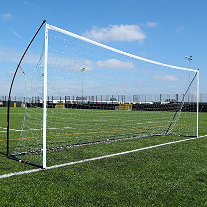 QuickPlay Kickster Elite Portable Soccer Goals - Ultra Fast Setup Weighted Training Goals for Backyard, Turf & Indoor Use - Durable Soccer Nets for Home & Team Practice - style: 18.5 x 6.5'
