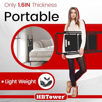 HBTower Step Ladder, Folding Step Stool with Wide Anti-Slip Pedal, Sturdy Steel Ladder, Convenient Handrail, Lightweight, Portable Steel Step Stool - color: Black, size: 3 Step Ladder