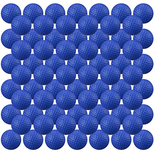 Junkin 80 Pcs Foam Golf Balls Practice Balls Realistic Feel and Flight Sport Training for Indoor or Outdoor Backyard Golf Training - color: Blue