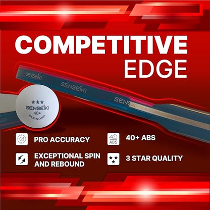Ping Pong Paddles - High-Performance Set with Premium Table Tennis Rackets, 3-Star Ping Pong Balls, Compact Storage Case | Table Tennis Set