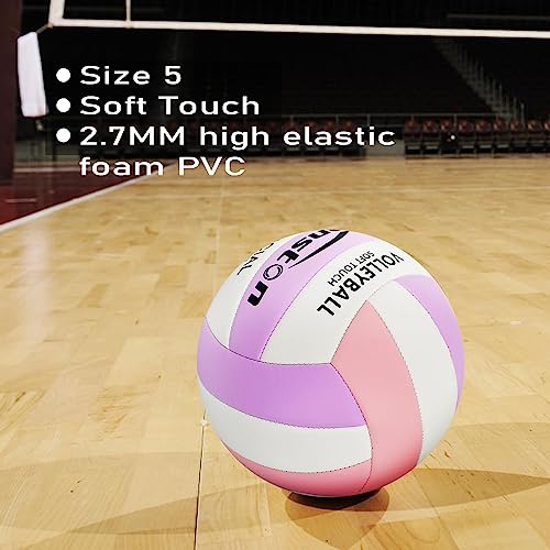 Senston Volleyball Official Size 5 - Waterproof Indoor/Outdoor Soft Volleyball for Youth Adults, Beach Play, Game, Gym, Training