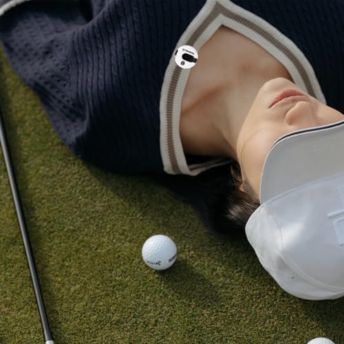 Cabilock Golf Score Counter Hat Clip, White Stroke Clicker Scorer, Portable Golf Scoring Device for Outdoor Play and Training