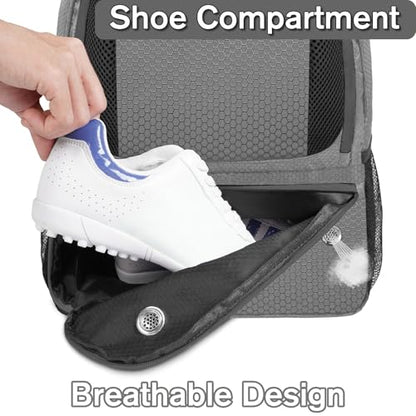 YOREPEK Soccer Backpack,Soccer Bag with Ball Holder, Water resistant Sport Equipment Bags Fit Basketball Volleyball Football - color: Deep Grey