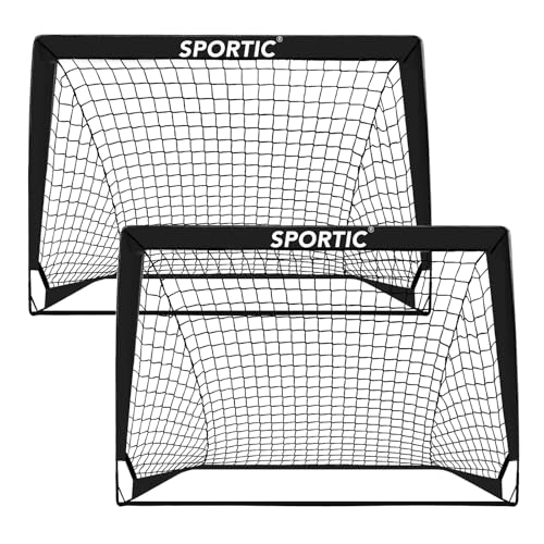 2 Pack 4' x 3' Soccer Goal Net Set, Pop Up Kids Practice Soccer Goals for Indoor and Outdoor.Portable Soccer Net with Carrying Bag & Ground Pegs, Perfect for Backyard, Field, Court - color: Black