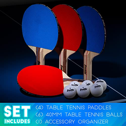 Franklin Sports Ping Pong Paddle Set with Balls - 2 Player & 4 Player Table Tennis Paddle Kit - Full Ping Pong Starter Kit - style: 4 Player Set