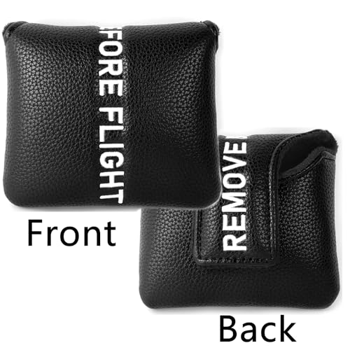 Golf Head Cover with RBF Design for Golf Club - size: for Large Mallet, style: Black