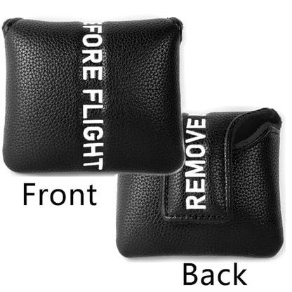 Golf Head Cover with RBF Design for Golf Club - size: for Large Mallet, style: Black