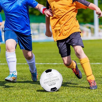 Traditional Black White Soccer Ball High Performance Diameter 21cm/ 8.3 Inch, I Love You Inspirational Soccer Gifts for Birthday Christmas - color: Grandson