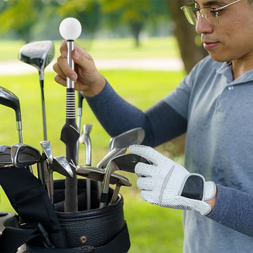 Retractable Golf Swing Trainer, Golf Grip Trainer with Arm Band for Right-Handed Golfers, Training Aid for Grip Correction, Click Feedback & Arm Connection, Indoor & Outdoor