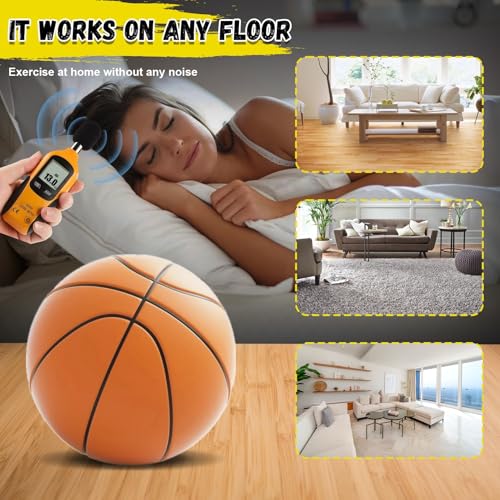 Silent Basketball 2025 Official Eighth Generation of High Density Silent Basketballs Size 6 (28.5") and 7 (29.5"),Mute Basket-Ball Training Ball - size: 29.5"