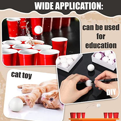 CHENGU 80 Pack 25 mm Mini White Table Tennis Balls Bulk Fun Small Ball for Crafts, DIY, Party Favors, Cat, Decorations Games Supplies Favors Accessories