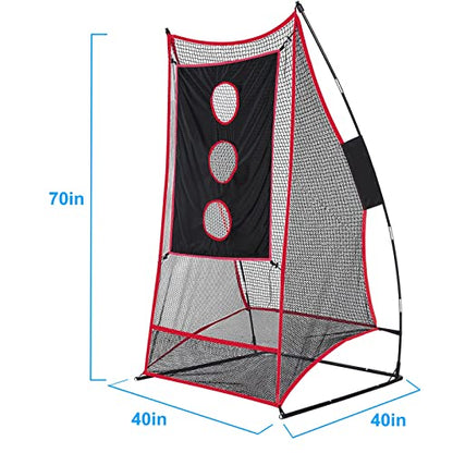 Football Kicking Cage - Portable Football Punting Practice Net with 3 Target Cloth - 3x6FT Sports Field Training Set for Youth Kickers & Adults