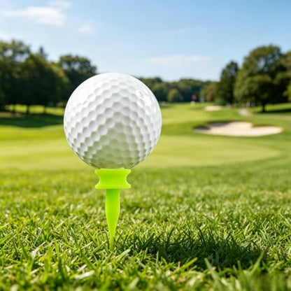 50pcs Green Plastic Golf Tees, 1" Short Castle Golf Tees for Driving Range Mats & Par 3 Courses