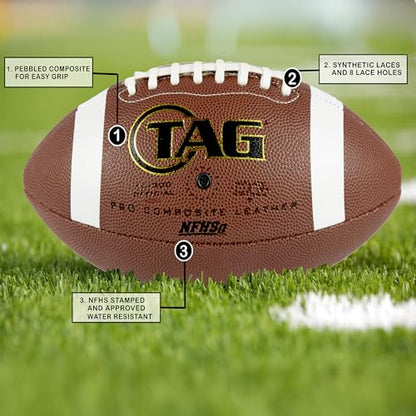 TAG Official Composite Football, Size 9, 1 Count
