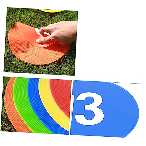 10Pcs Reusable Soccer Training Markers Durable Roadblock Plates for Sports for Agility Drills and Gym Class Activities