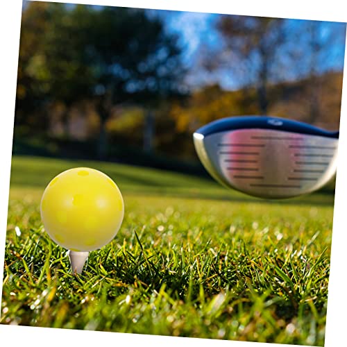 50pcs Pickleball Outdoor Accessory Reusable Balls for Hitting Practicing Easy to Carry Use - color: Yellow