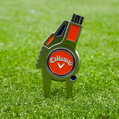 Callaway 4-in-1 Golf Divot Repair Tool - color: Orange/Navy