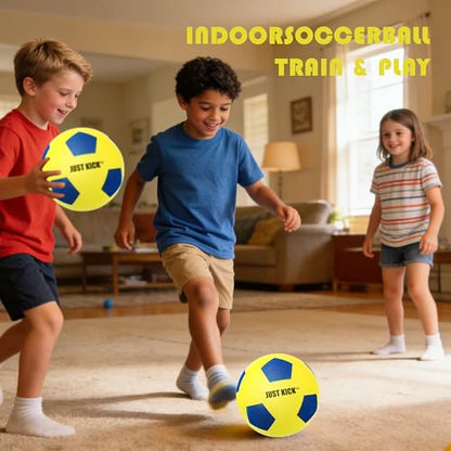 SRG Silent Foam Soccer Ball – Airless Indoor House Ball for Quiet Training, Soft Durable Foam Design, Multi-Use for Dribbling Practice, Gift for Soccer Fans, Sizes 3/5 / 7