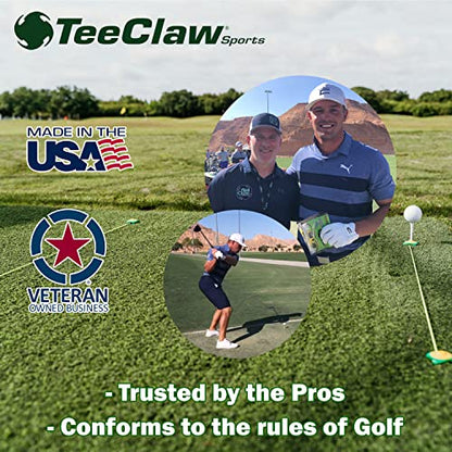 Tee Claw Golf Tee Holder, Golf Mat Tee, Golf Alignment String, Baseball Agility Training for Indoor and Outdoor, Made in the USA. - color: 4 Pack Black / Yellow