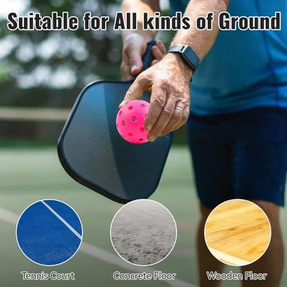 Pickleball Balls Outdoor 40 Holes - Durable High Bounce USAPA Approved - True Flight Tournament Pickleballs - 4/6/12 Pack - Accessories for Training & Competitive Play