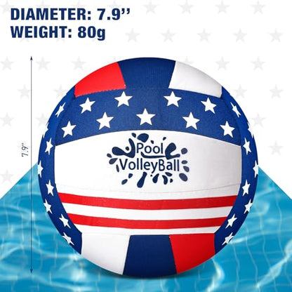 Honoson Pool Water Volleyball Size 5 Inflatable Waterproof Swimming Volleyball Soft Neoprene Water Balls with Pump for Outdoor Beach Pool Outdoor
